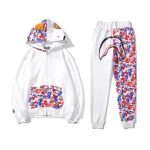 A Bathing Ape Camouflage Bape Shark Hoodie Pajama Set