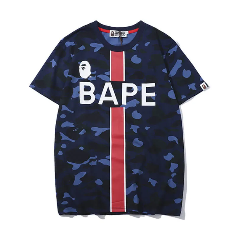 A Bathing Ape Printed Blue Bape Shirt A Bathing Ape Printed Blue Bape Shirt