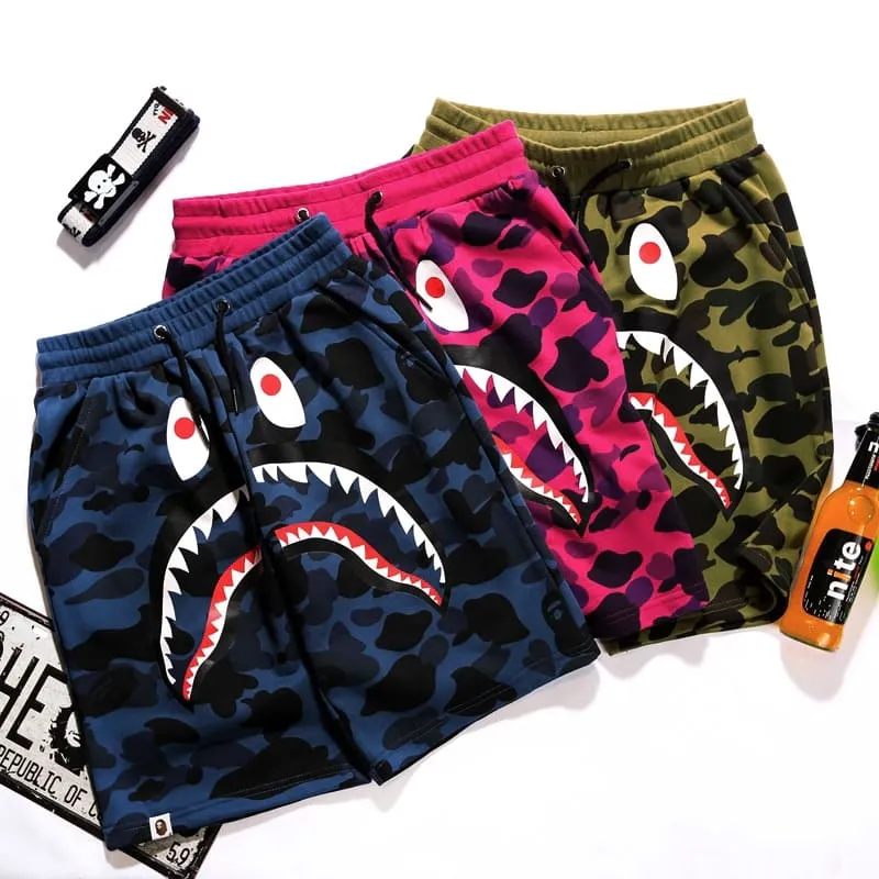 BAPE Shark Head High Street Terry Capris Camouflage Short BAPE Shark Head High Street Terry Capris Camouflage Short