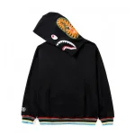 Bape Color Camo Tiger Shark Wide Full Zip Double Hoodie
