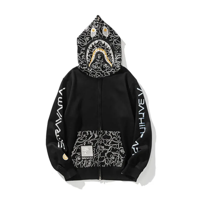 Black and White Bape 23rd Anniversary Hoodie Black and White Bape 23rd Anniversary Hoodie