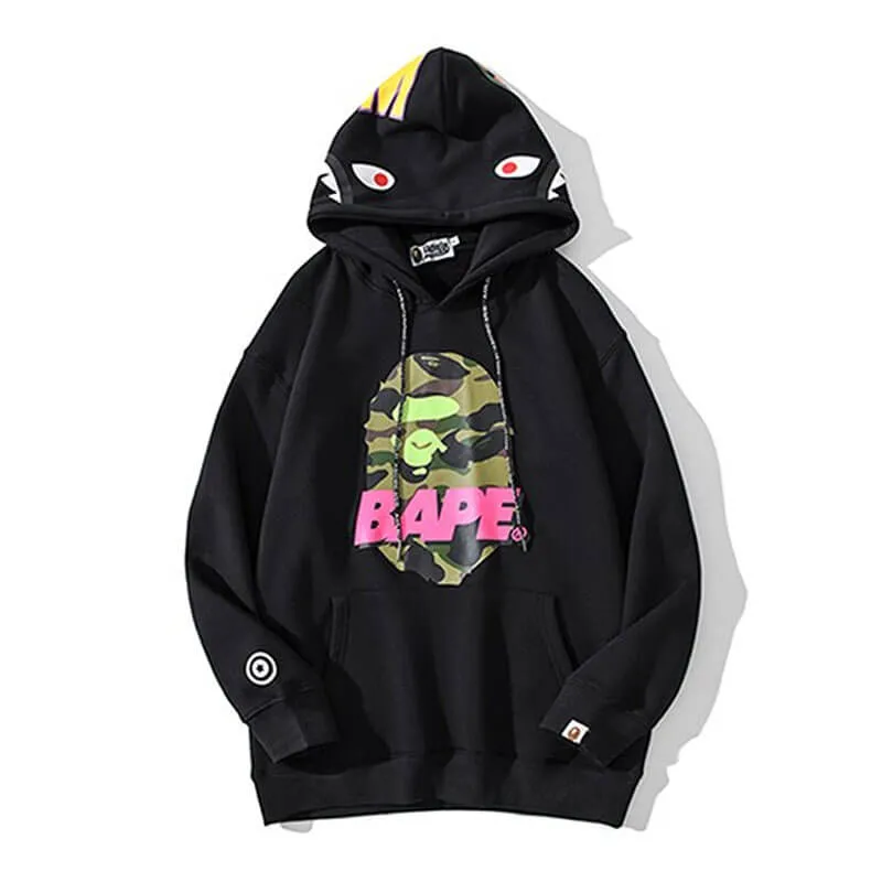 Camouflage Ape Head Letter Bape Shark Hoodie Camouflage Ape Head Letter Bape Shark Hoodie