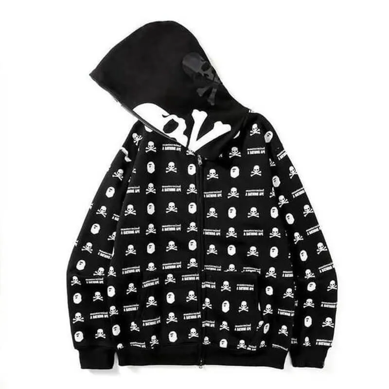 Camouflage BAPE Zip Hoodie Unisex Cardigan Skull Hoodie Camouflage BAPE Zip Hoodie Unisex Cardigan Skull Hoodie