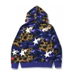 Camouflage New Bape Camo Shark Zip Up Hoodie