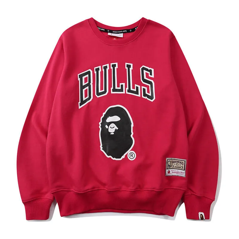 Casual Bape X NBA Bull Sweatshirt Casual Bape X NBA Bull Sweatshirt