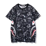 Grey and Pink Bape Shark Mouth Shirt