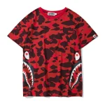 Grey and Pink Bape Shark Mouth Shirt