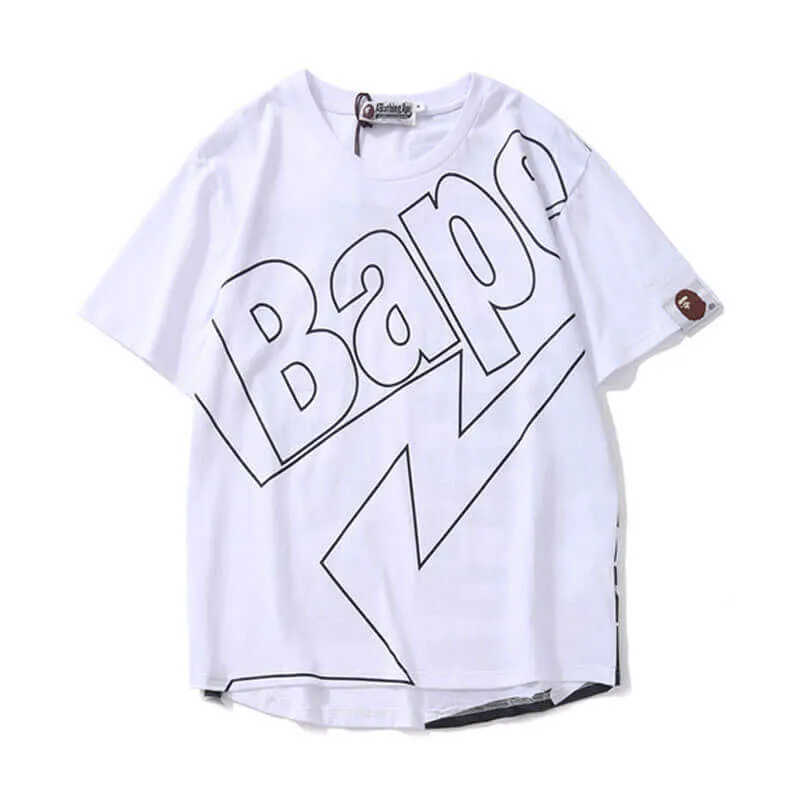 Short Sleeve Bape Letter A Bathing Ape Tee Shirt Short Sleeve Bape Letter A Bathing Ape Tee Shirt