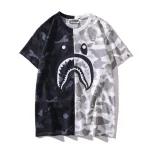 Short Sleeve Camouflage Bape Shark Camo T Shirt