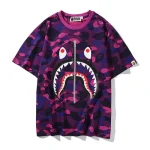 Zipper Camo Bape Shark Shirt