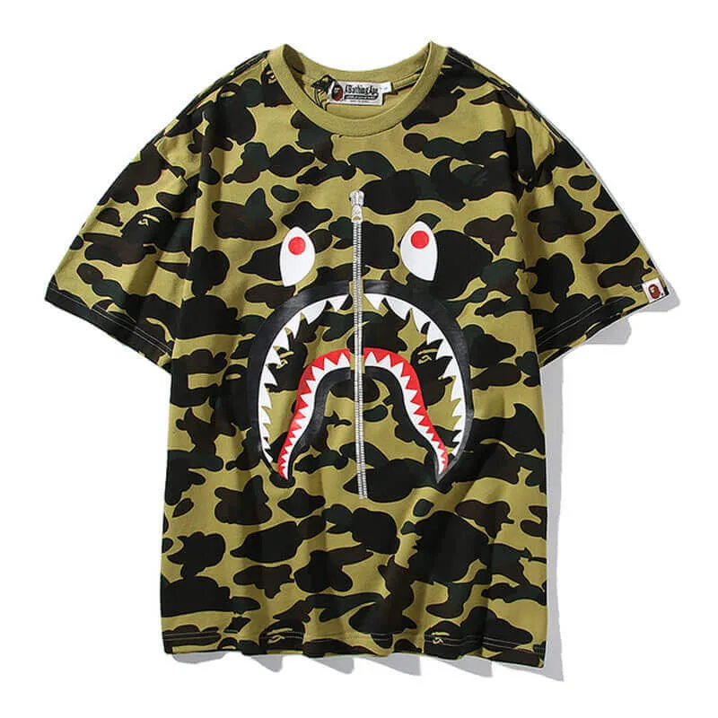 Zipper Camo Bape Shark Shirt Zipper Camo Bape Shark Shirt